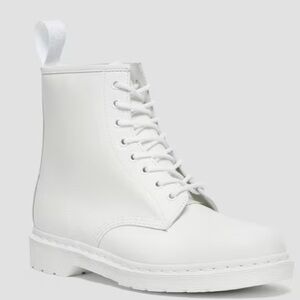 New Dr Martens Unisex All White 1460 MONO SMOOTH LEATHER LACE UP BOOTS 8